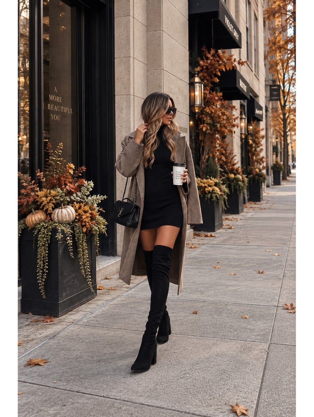 Dolce Vita Black Over the Knee Stretch Boots Block Heel Women’s 7.5